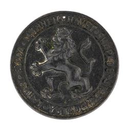 Circa 1920 Iron Crowned Lion Sweden Medal 79mm