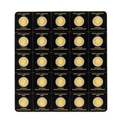 Lot of (25) 2016 Canada 1 Gram .9999 Fine Gold Maple Coins