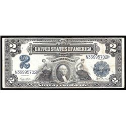 1899 $2 Mini Porthole Silver Certificate Note