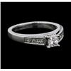 Image 2 : 14KT White Gold 0.78ctw Diamond Ring