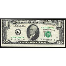 1977 $10 Federal Reserve Note ERROR Faulty Alignment