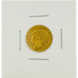 1914 $2 1/2 Indian Head Quarter Eagle Gold Coin