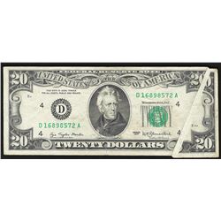 1977 $20 Federal Reserve Note ERROR Gutter Fold