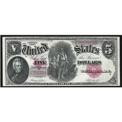 1907 $5 Woodchopper Legal Tender Note
