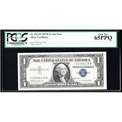 1957B $1 Silver Certificate STAR Note PCGS Gem New 65PPQ