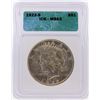 Image 1 : 1922-S $1 Peace Silver Dollar Coin ICG Graded MS63