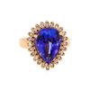 Image 1 : 14KT Rose Gold 6.14ct Tanzanite and Diamond Ring