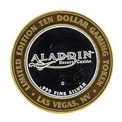 .999 Silver Aladdin Resort Casino $10 Casino Limited Edition Gaming Token
