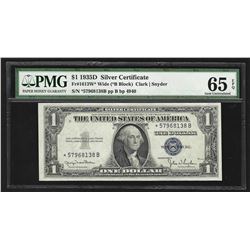 1935D $1 Silver Certificate STAR Note PMG Gem Uncirculated 65EPQ