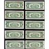 Image 2 : Lot of (10) 1963 $2 Legal Tender Notes