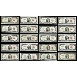 Lot of (20) 1963 $2 Legal Tender Notes