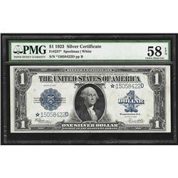 1923 $1 Silver Certificate STAR Note PMG Choice AU 58EPQ