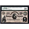 Image 1 : 1864 $100 The Confederate States of America Note PMG Choice AU58