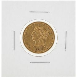 1906-S $5 Liberty Head Half Eagle Gold Coin