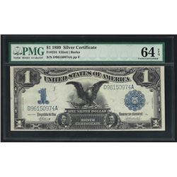 1899 $1 Black Eagle Silver Certificate Note PMG CU 64EPQ