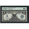 Image 1 : 1899 $1 Black Eagle Silver Certificate Note PMG CU 64EPQ