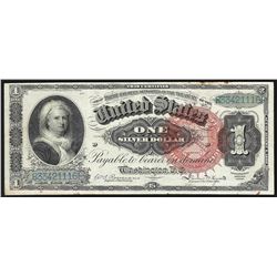 1886 $1 Martha Washington Large Silver Certificate Note