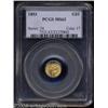 Image 1 : 1853 G$1 MS63 PCGS.