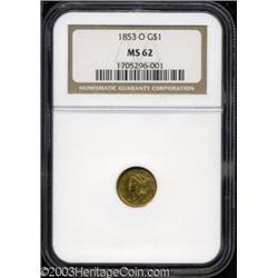 1853-O G$1 MS62 NGC.