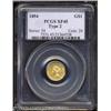 Image 1 : 1854 G$1 Type Two XF45 PCGS.