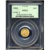 Image 3 : 1855 G$1 MS63 PCGS.