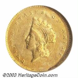 1855-C G$1 AU55 NGC.