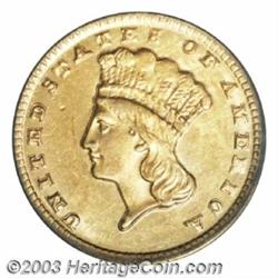 1858-D G$1 MS62 PCGS.