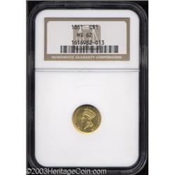 1861 G$1 MS62 NGC.