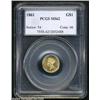 Image 1 : 1861 G$1 MS62 PCGS.