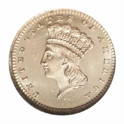 1866 G$1 MS64 Deep Mirror Prooflike  NGC.