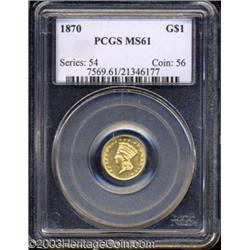 1870 G$1 MS61 PCGS.