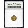 Image 1 : 1870 G$1 MS62 ANACS.