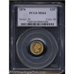 1870 G$1 MS64 PCGS.