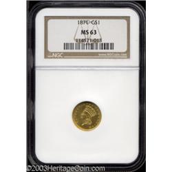 1871 G$1 MS63 NGC.