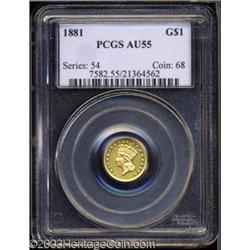1881 G$1 AU55 PCGS.