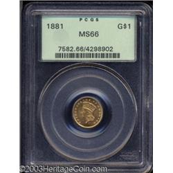 1881 G$1 MS66 PCGS.