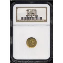 1881 G$1 MS66 NGC.
