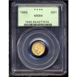1885 G$1 MS64 PCGS.