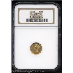 1887 G$1 MS63 NGC.