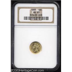 1889 G$1 MS65 NGC.