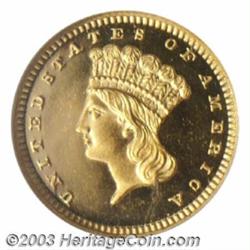 1863 G$1 PR66 Cameo NGC.