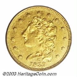 1839-C $2 1/2 VF35 PCGS.