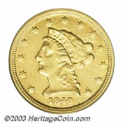 1840-D $2 1/2 VF35 PCGS.