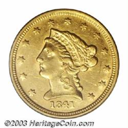 1841-C $2 1/2 AU55 PCGS.