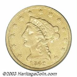 1842 $2 1/2 VF25 PCGS.