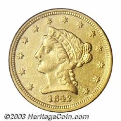 1842-D $2 1/2 AU53 PCGS.