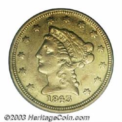 1843-C $2 1/2 Small Date XF40 PCGS.