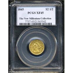 1845 $2 1/2 XF45 PCGS.