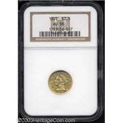 1849 $2 1/2 AU58 NGC.