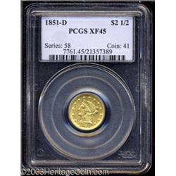 1851-D $2 1/2 XF45 PCGS.